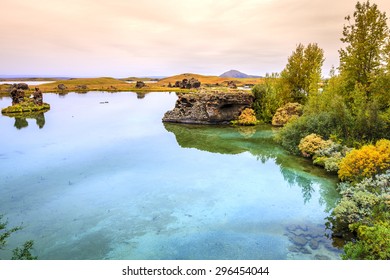 Lake Myvatn In Northern Iceland