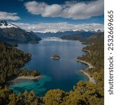 Lake Nahuel Huapi is a stunning glacial lake located in the Argentine Patagonia, straddling the borders of the Neuquén and Río Negro provinces. Covering an area of approximately 570 square kilometers.