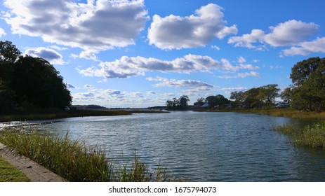 Lake Near Stony Brook Village In NY