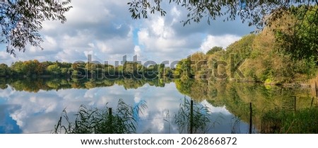 Lake at Neigh Bridge Country Park, The Cotswolds, Gloucestershire, England, United Kingdom