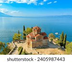 Lake Ohrid, Church of St. John at Kaneo, North Macedonia