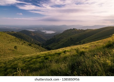 Lake Orta Seen From Monte Mottarone, Piedmont.