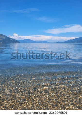 Lake Pend Orielle in Idaho on a sunny summer day.