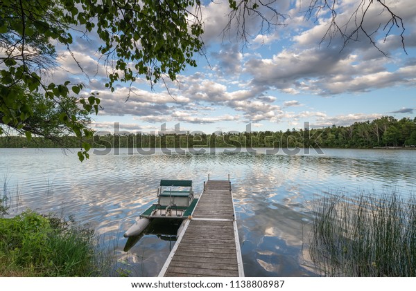 Lake Pier On Europe Lake Sunset Stock Photo Edit Now