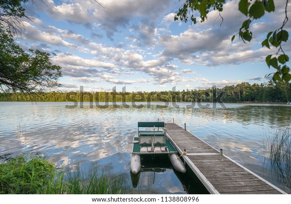 Lake Pier On Europe Lake Sunset Stock Image Download Now