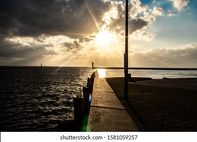 Lake Pontchartrain At Sunset In Mandeville Louisiana 