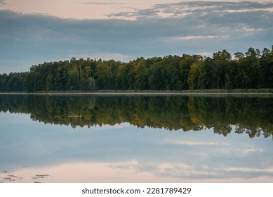 Lake Postne near the village of Barnówko, Natura 2000 - Shutterstock ID 2281789429