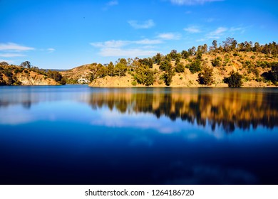lake reflection landscape 