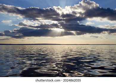 Lake Vättern Reflections Sweden Clouds