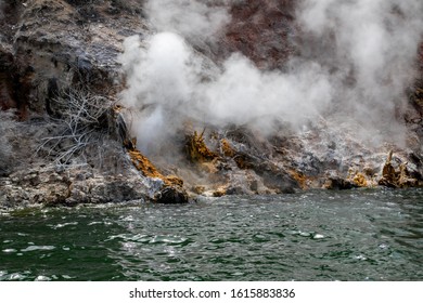 Lake Rotomahana In New Zealand