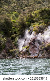 Lake Rotomahana In New Zealand