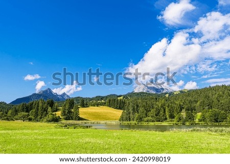 Similar – Image, Stock Photo Landscape at Schmalensee lake near Mittenwald in Bavaria