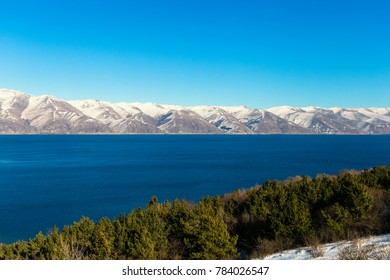 Lake Sevan At Winter