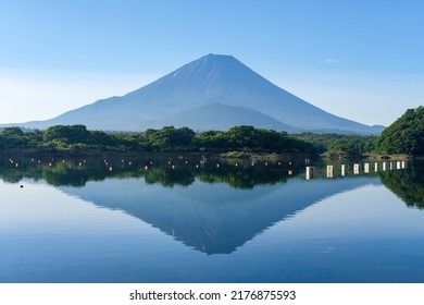 Lake Shoji and Mt. Fuji in Fuji Five Lakes, Yamanashi Prefecture - Shutterstock ID 2176875593