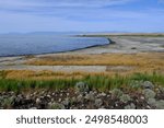 lake shore landscape of Great Salt Lake in Utah, USA