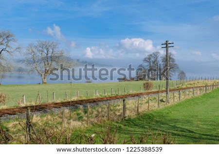 Lake side railway line