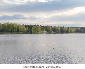 lake in the snow in winter and gazebo, snow, lake, ice,  - Powered by Shutterstock