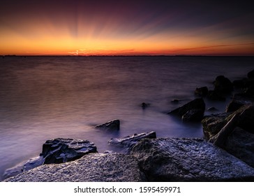 Lake St. Clair At Lands End Clinton River At Dawn