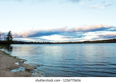 Lake At Sunset.  Destination Gouldsboro State Park In Pennsylvania