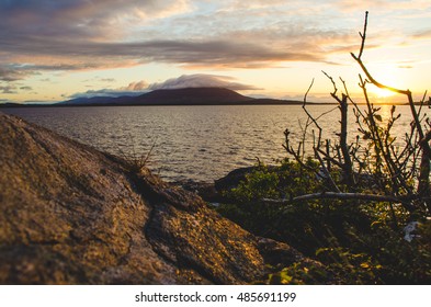 Lake Sunset Nephin View Mayo Ireland