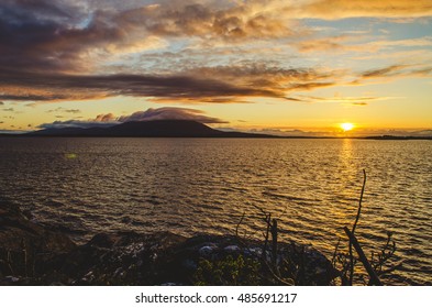 Lake Sunset Nephin View Mayo Ireland