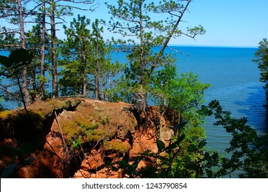 Lake Superior From Apostle Islands National Lakeshore In Northern Wisconsin