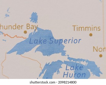 Lake Superior In The Realistic World Map