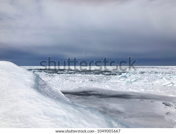 Lake Superior Winter Ice Frozen Waves Stock Photo Edit Now