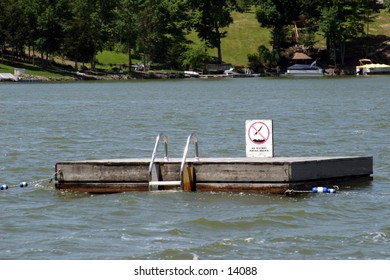 lake swimming platform