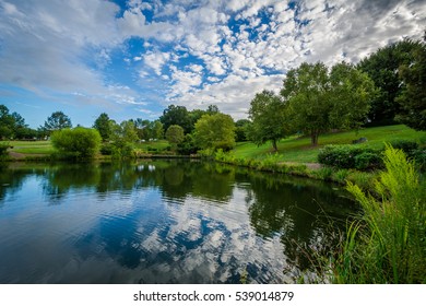 The Lake At Symphony Park, In Charlotte, North Carolina.