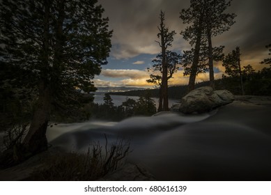 Lake Tahoe - Eagle Falls Waterfall - Emerald Bay - California - Night Photography