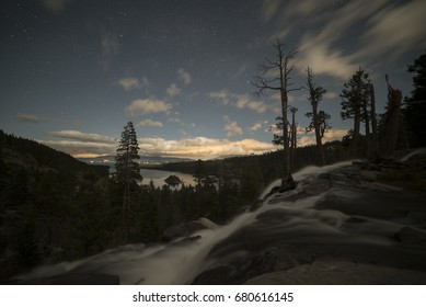 Lake Tahoe - Eagle Falls Waterfall - Emerald Bay - California - Night Photography