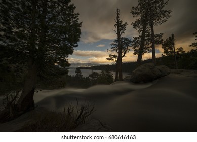 Lake Tahoe - Eagle Falls Waterfall - Emerald Bay - California - Night Photography