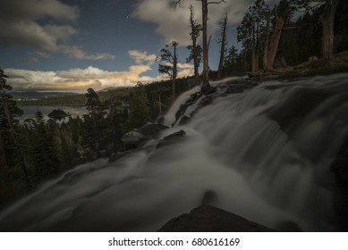 Lake Tahoe - Eagle Falls Waterfall - Emerald Bay - California - Night Photography