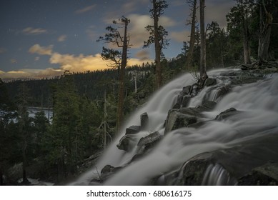 Lake Tahoe - Eagle Falls Waterfall - Emerald Bay - California - Night Photography