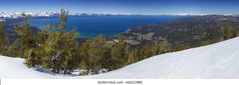 Lake Tahoe Panoramic Overlook In Winter From Heavenly