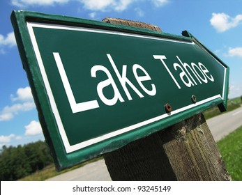 Lake Tahoe Road Sign