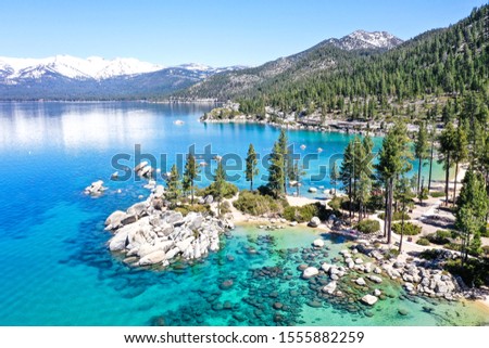 Lake Tahoe Sand Harbor State Park From the Sky