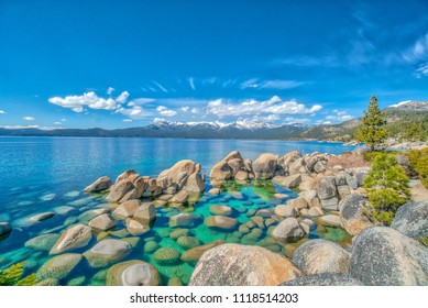 Lake Tahoe in a Snowy Winter - Powered by Shutterstock