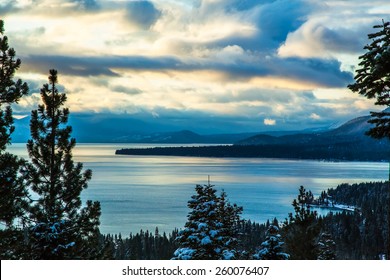 Lake Tahoe Sunrise In Winter