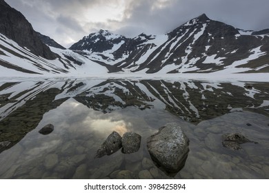 Lake Tarfala, Kebnekaise Mountains, Lapland, Sweden