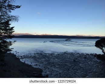 Lake Te Anua New Zealand Ant Sunset