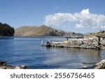 Lake Titicaca, straddling Peru and Bolivia, is the world