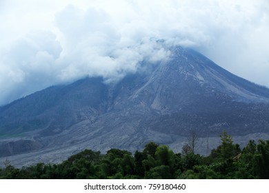 Lake Toba (Danau Toba) And Volcano Under Heavy Clouds, North Sumatra, Indonesia,Asia.