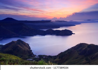 Lake Toba In Medan Indonesia.