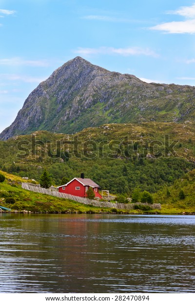 Lake Traditional Norwegian House On Svartevatnet Stock Photo Edit Now 282470894