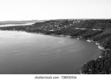 Lake Travis in Black and White