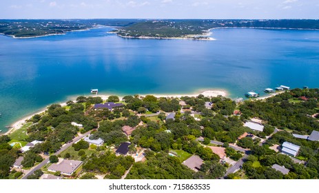 Lake Travis a paradise of clear blue water and relaxation right outside Austin Texas an amazing summer landscape on the lake high above relaxing waters