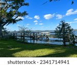 The lake at Trimble Park in Mount Dora, Florida on a sunny day.
