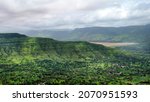 Lake and Valley View from Harrisons Folly, PANCHGANI, MAHARASHTRA, INDIA